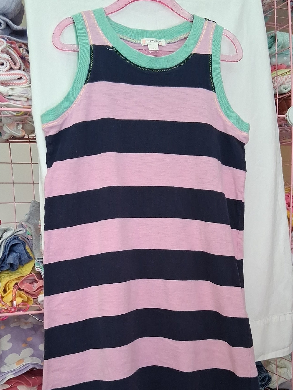 Crewcuts Pink and Mint Layered Summer Dress.